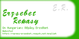 erzsebet repasy business card